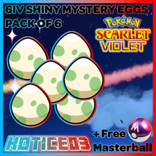 6IV Shiny 6 Mystery Eggs Hatch Your Own Pokemon Scarlet Violet + Masterballs