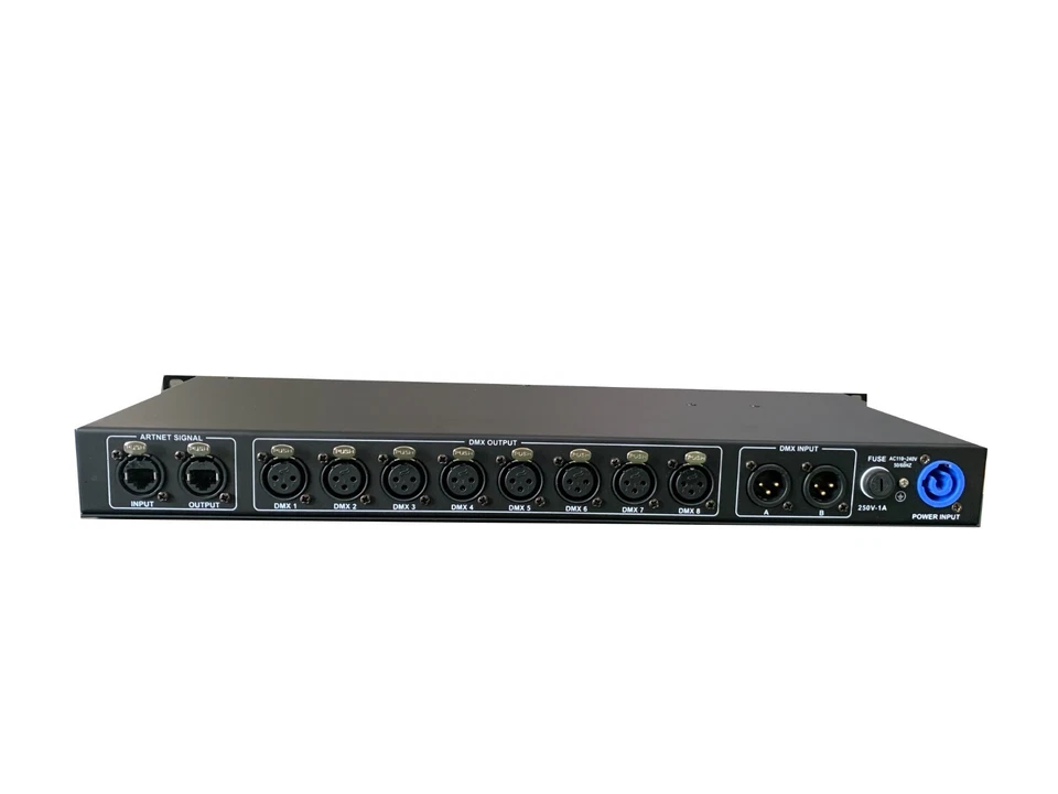 8 Port Artnet To Dmx Controller 8Way Artnet Ethernet Stage Light Network Control - Image 3 of 4
