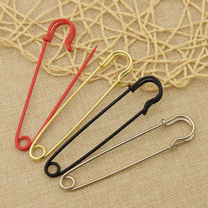 Metal 4" Extra Large Safety Pins Brooch Pins For Scarf Skirts Garment DIY Craft