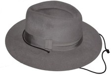 Chapeau Fedora Feutre LAROSE Gris Grey Made in FRANCE - 56 cm