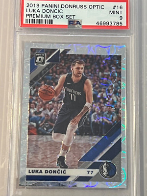 2019-20 Donruss Optic Luka Doncic Premium Box Set /249 #16 PSA 9 Mint Mavericks