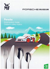 PORSCHE Kinderbesteck 4-teilig WMF Cromargan Porsche 356 911 RS 917 935 Besteck