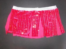 NWT RED Velvet Hologram dotted carwash Jazz skirt Dance costume ch/ladies szs