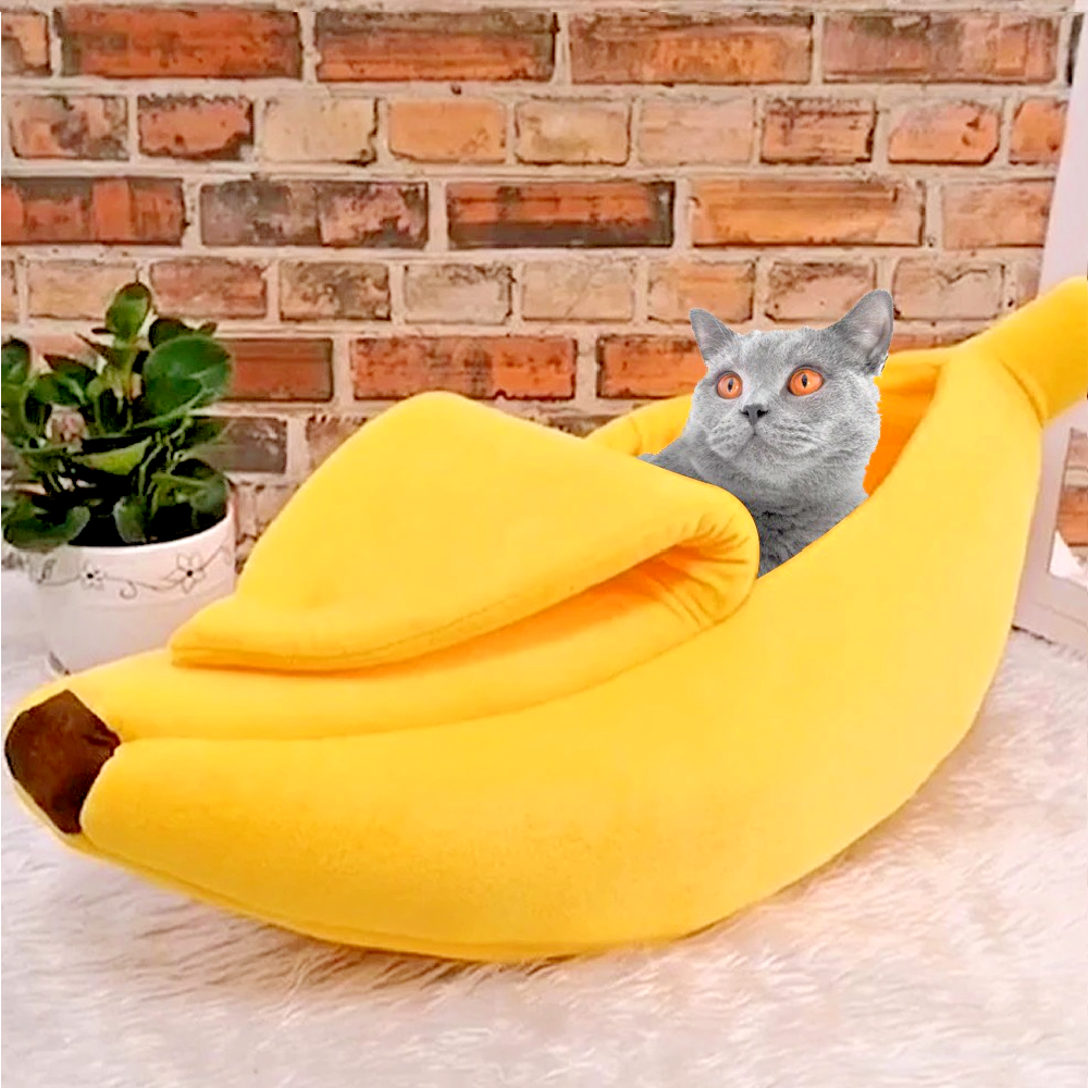 Bed Cat Funny Banana House Warm Portable Dog Cute Mat Pet Durable Cozy Cushion