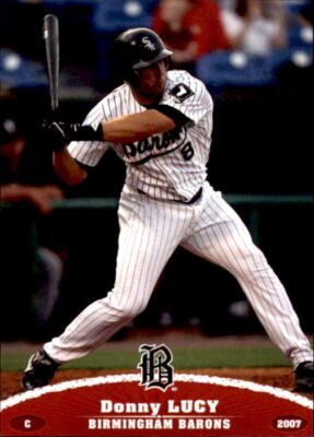 2007 Birmingham Barons Grandstand #17 Donny Lucy Fallbrook California CA Card