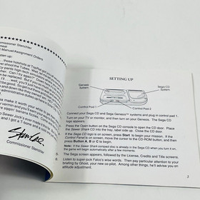 Sega CD 1993 Sewer Shark Video Game Instruction Manual