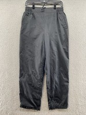 Vintage Y2K Silver Tag Nike Lined Windbreaker Track Pants Black Size Small 4-6 