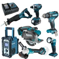 Makita DCS552ZJ Metall-HandkreissäGe 18V Akku Combo Kit 10Tlg. Werkzeug Set