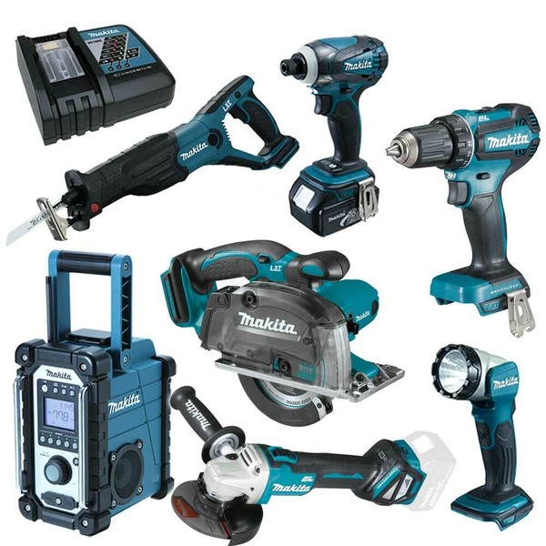 Makita DCS552ZJ Metall-HandkreissäGe 18V Akku Combo Kit 10Tlg. Werkzeug Set-image