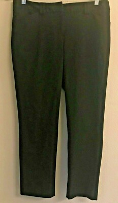 Express Editor Dress Pant Trousers Women's 6 Solid Black Flat Front Career