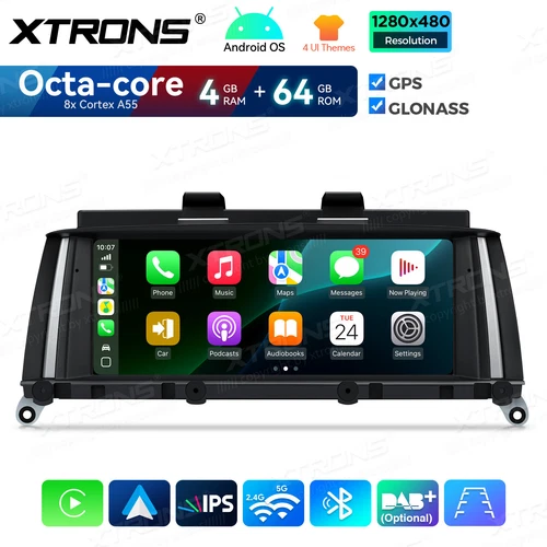 CarPlay 8.8" HD Android 14 4+64GB Car GPS Stereo Radio For BMW X3 X4 F25 F26 NBT