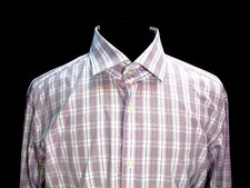 Hugo Boss, Boss, Button Front, Spread Collar, Size: 17- 34