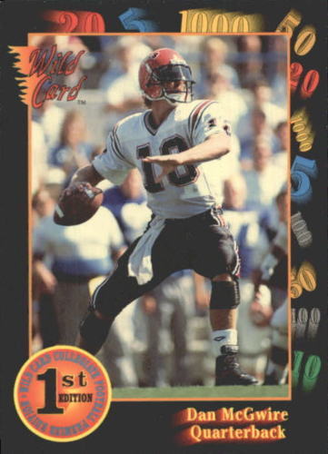 1991 Wild Card Draft #111 Dan McGwire Rookie Card RC Seattle Seahawks  