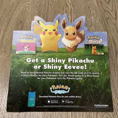 target pokemon go cards Let's Go Pikachu Let's Go Eevee Promo Sign Target Pokemon Nintendo Switch