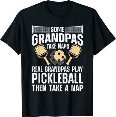 Funny Pickleball Design For Men Grandpa Pickleball Player T-Shirt Size S-5XL
