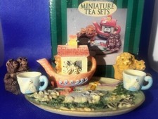 1995 Noah's Ark Miniature 9 piece Tea Set in Box