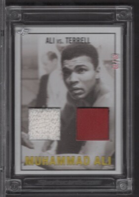 2021 Topps Muhammad Ali ROBE GLOVES per QR Scan vs Terrell JERSEY FUSION 20/39