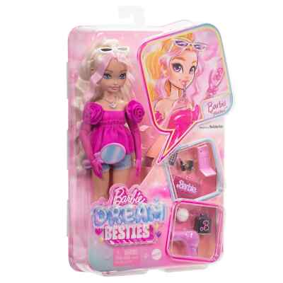 Barbie Dream Besties Barbie Malibu Fashion Doll with 8 Makeup & Hair Themed Acc