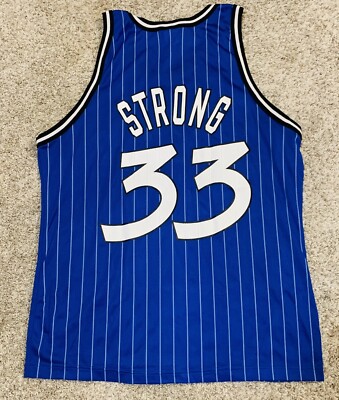 Magic バスケットボールユニフォーム XXL Derek Strong Orlando Magic 1997 Blue Champion Jersey Men 44 Rare