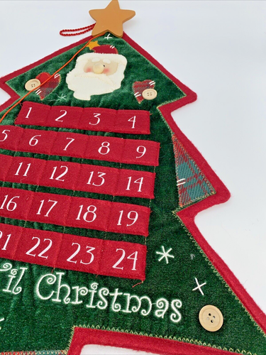 Velvet Santa Clause/Christmas Tree Christmas Countdown Calendar - Beautiful - Picture 6 of 10