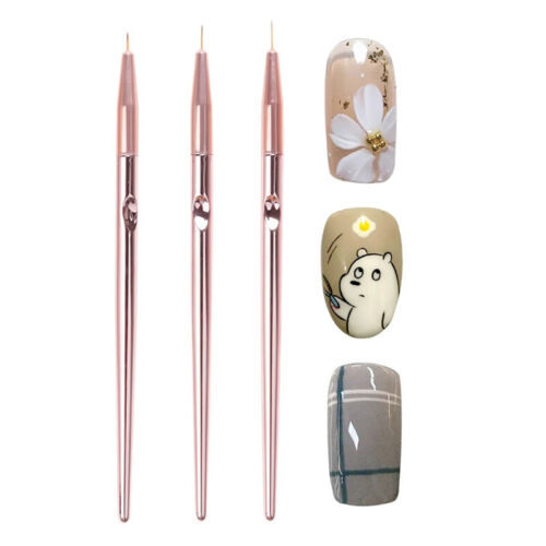 3pcs Nail Art Brush Set Line Drawing Painting Pen UV Gel Polish Manicure ToolDY - Picture 1 of 10