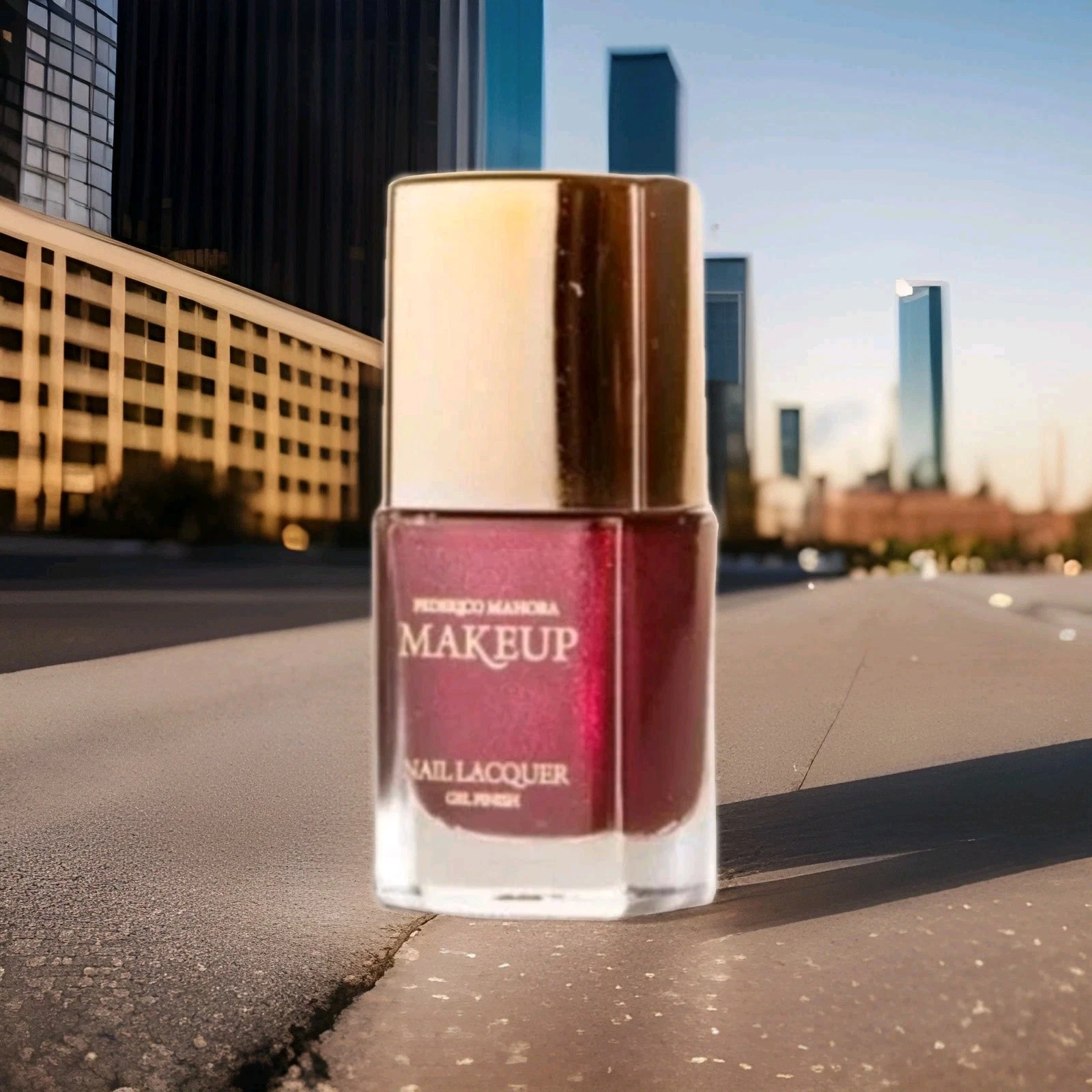 Federico Mahora Makeup Pearly Rasberry Nail Lacquer With Gel Finish, Cosmetics