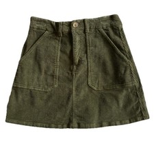 American Eagle Olive Green Corduroy Skirt Size 6 Regular EUC