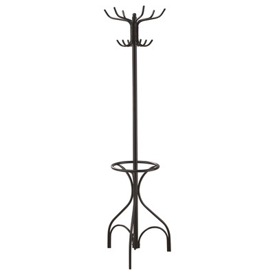 Coaster Kiefer 12 Hook Freestanding Metal Coat Rack Hat Hanger Black  -  900821