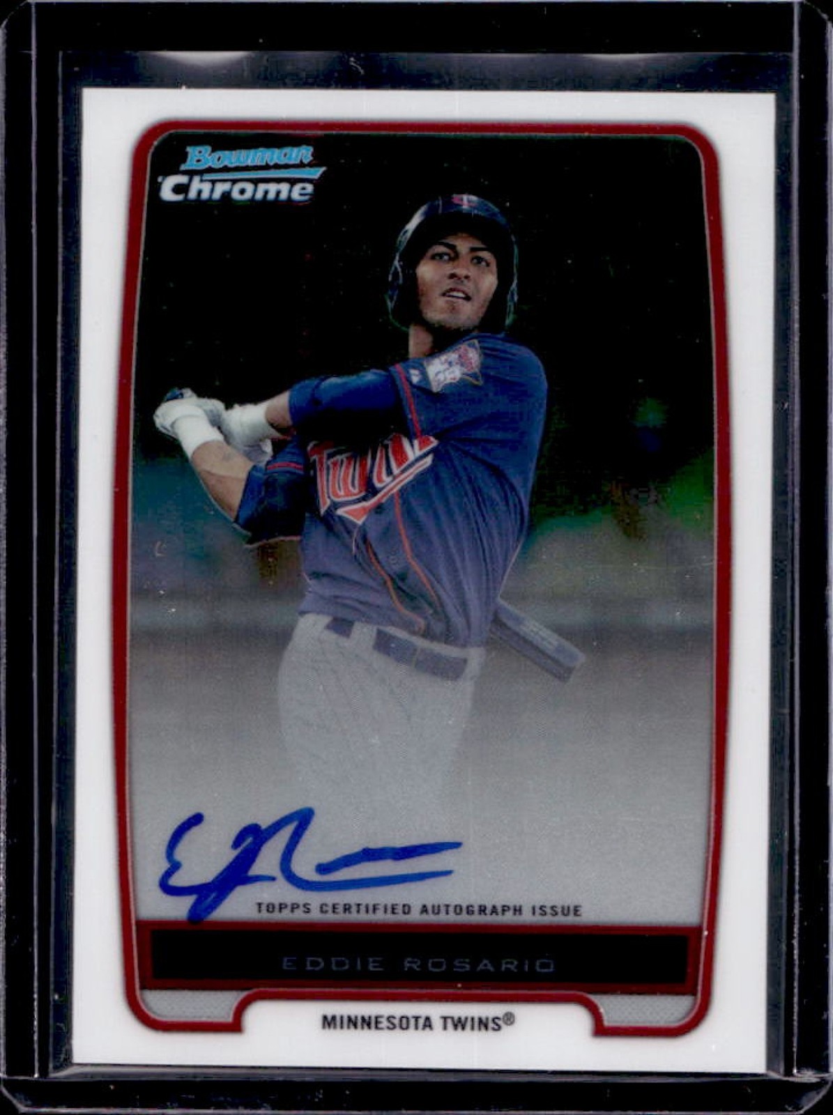 2012 Bowman Eddie Rosario Chrome Prospect Auto #BCP9 Twins