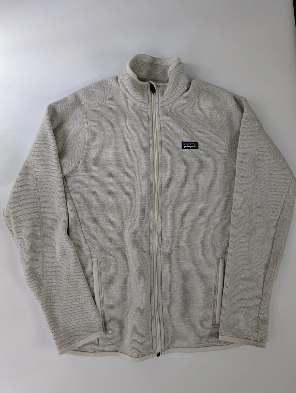 Patagonia Giacca Pile Donna Full Zip Piccola Panna Off White Texturizzata Termica