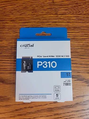 New Crucial P310 SSD 1TB NVMe PCIe Gen4 2230 M.2 Internal Solid State Drive