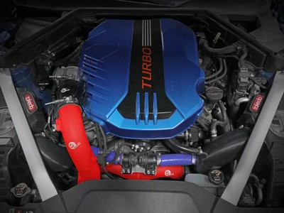 aFe 46-20509-R 3'' Aluminum Cold Charge Pipe Red for 18-23 Kia Stinger 3.3L