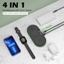 3In1 Wireless Charger Dock Station For Apple Watch 10/9/8/7 iPhone 16 Pro Max 15