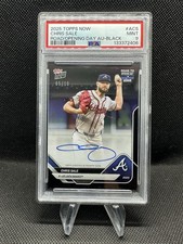 Chris Sale 2025 Topps Now Road To Opening Day Auto Black /10 PSA 9