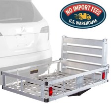 Elevate Outdoor Aluminum Basket Deluxe Cargo Carrier With Ramp 500 Lb Capacity Elevate Outdoor Aluminum Basket Deluxe Cargo Carrier With Ramp 500 Lb Capacity