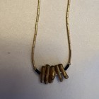 Southwest Liquid Gold Filled Heishi Jet Tubes Golden Sponge Coral 14.5” Necklace — photo 1