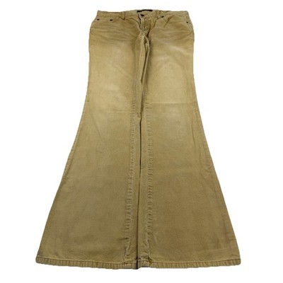 American Eagle Vintage 90s Corduroy Pants 4 Flare Leg Low Rise Tan Faded