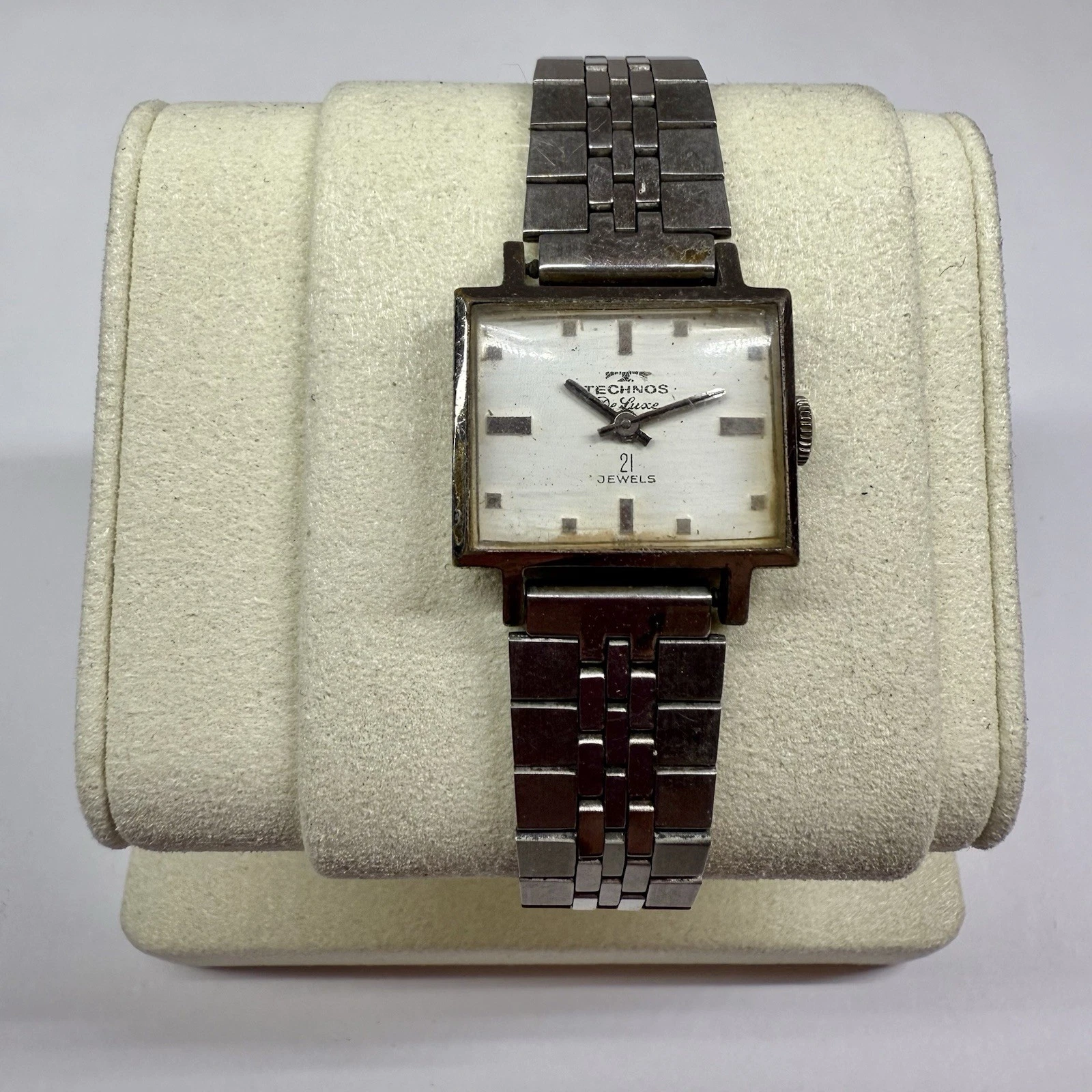 SEIKO Technos De Luxe 21 Jewels Men Manual Wind Vintage Watch W114 *WORKING
