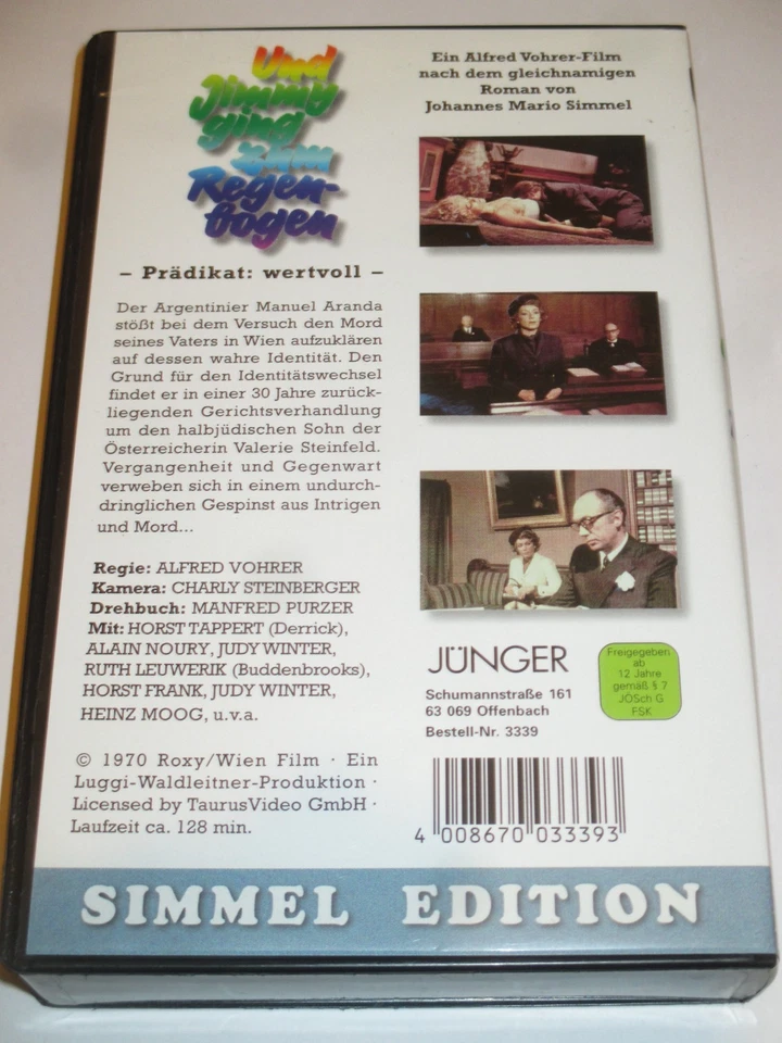 Jünger Video - Und Jimmy ging zum Regenbogen - VHS/Drama/Horst Tappert - Bild 2 von 2