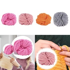 Grobes Chenillegarn, handgestricktes Garn f&uuml;r M&uuml;tzen und Pullover