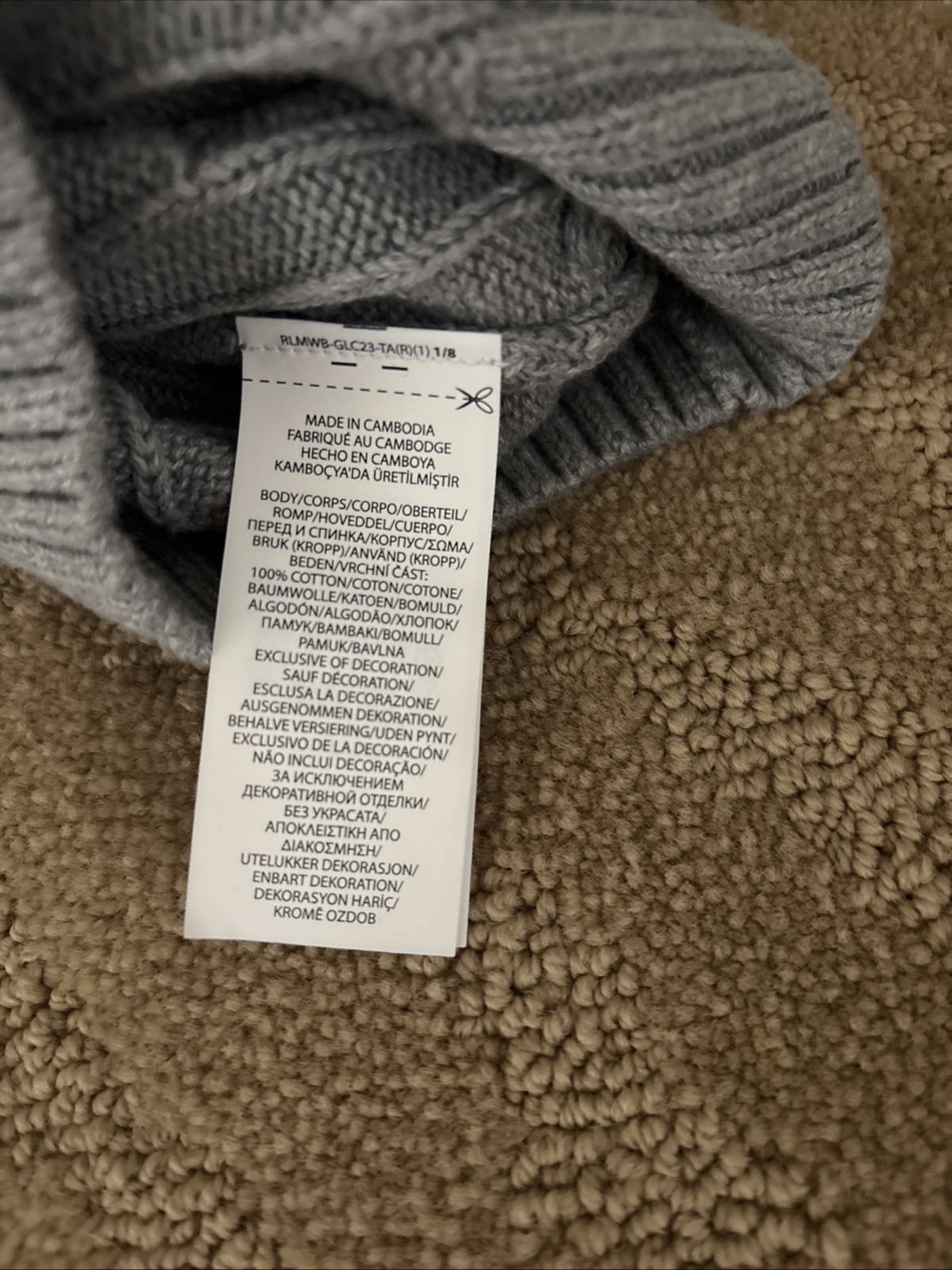 Polo RALPH LAUREN Unisex 3/ 3T BOYS GIRLS Cable Knit SWEATER Grey Pony Logo KIDS thumbnail 7