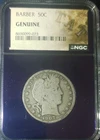 1907 Barber Half Dollar 50C Silver Business Strike Philadelphia Mint NGC Genuine
