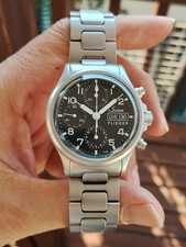 Sinn 356 Flieger Chronograph on Bracelet Acrylic Automatic Steel Black 38.5mm 3