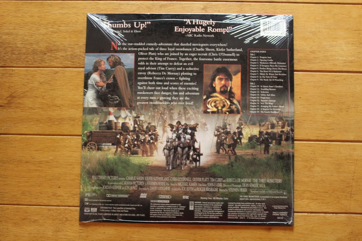 The Three Musketeers LaserDisc Widescreen THX Walt Disney 1993