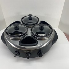 Crock-Pot Triple Dipper SCRTD300-BS 1 Quart C...
