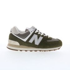 New Balance 574 U5742RG Mens Green Nubuck Lace Up LifeStyle Sneakers Shoes