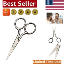 Ambidextrous Grooming Scissors with Sharp Tips - Ideal for Facial Hair and More