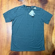 NEW Adidas T-shirt Men's L Cotton Crew Short Sleeve Casual Aeroready HL8814 V25