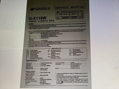 Sansui D-x111hx  Service  Manual Digital