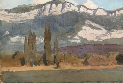 Cedric J. Kennedy (1898-1968) Aquarell Gemälde - Aix-Les-Bains Frankreich 1928